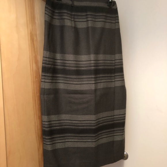 NWT Vintage Ralph Lauren gray wool wrap maxi skirt - Picture 1 of 5